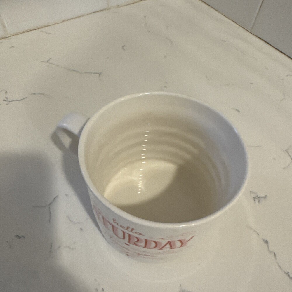 Hello Saturday I Love You Pink Opalhouse Stoneware 16 oz Coffee Mug from Target - Picture 7 of 10